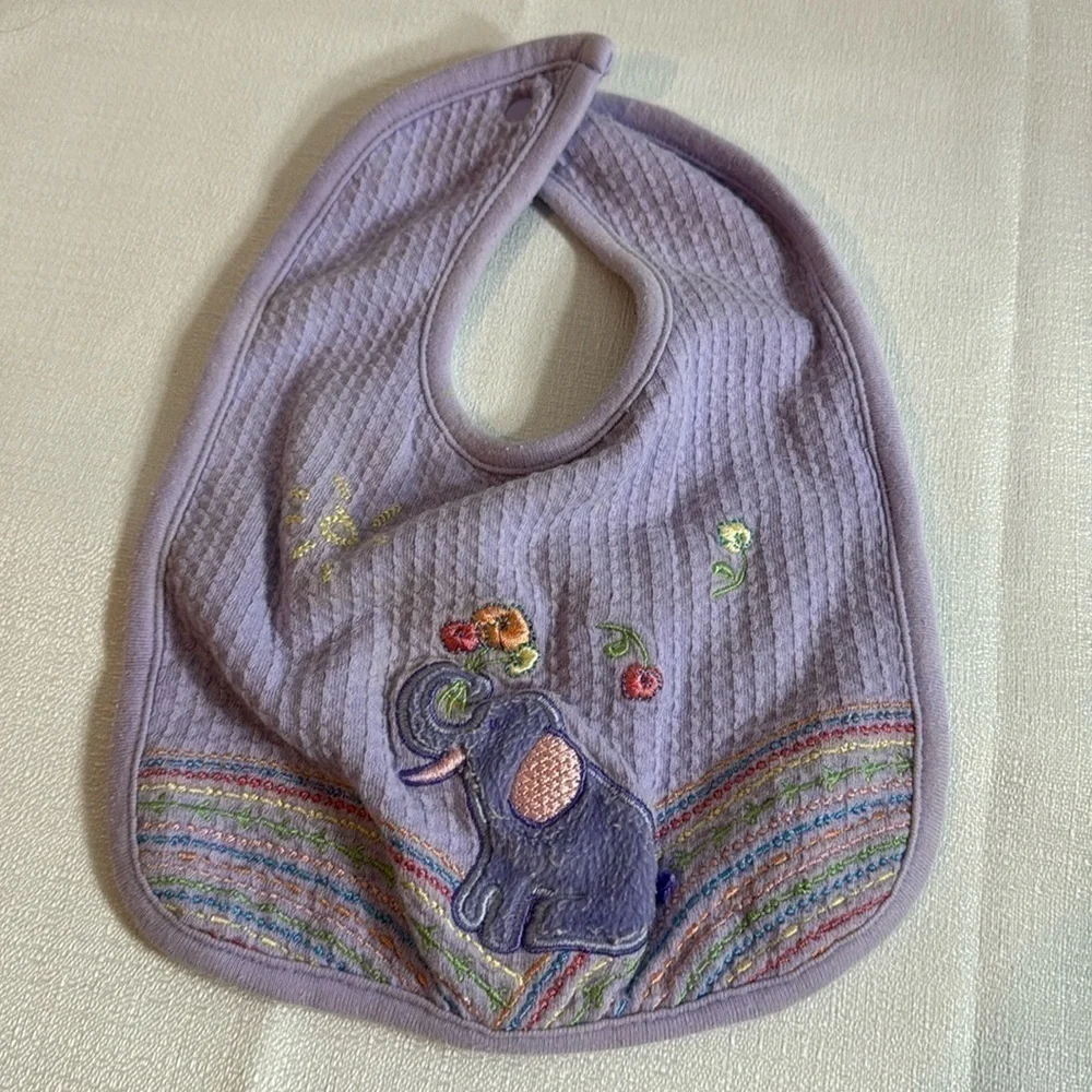 John Lennon baby bib‎ purple Y2K
